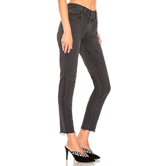 Grlfrnd Yasmin mid-rise crop Raw hem jeans - Picture 3 of 12